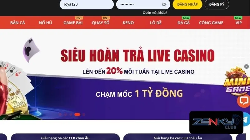 Hướng dẫn thủ tục đăng nhập Zenky